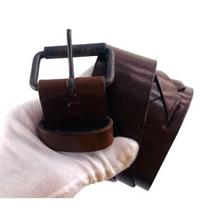 Genuine Leather Belt‎ With Metal Buckle Women's Medium Brown Hong Kong